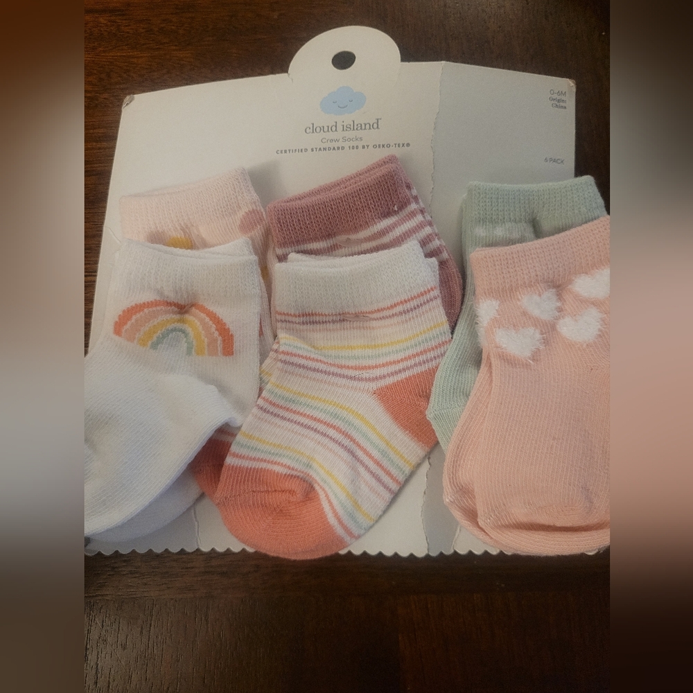 Cloud Island Baby Socks Set